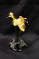 Spectacular Art Nouveau Bronze Spill Vase With Gilt Interior Rigual Style Metalware photo 3