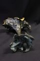 Spectacular Art Nouveau Bronze Spill Vase With Gilt Interior Rigual Style Metalware photo 4