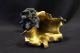 Spectacular Art Nouveau Bronze Spill Vase With Gilt Interior Rigual Style Metalware photo 6