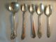Of 5 Silverplate Silver Spoons Dessert Soup Reed Barton Oneida Wm Sterling Flatware & Silverware photo 1