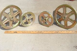 4 Steel Pulleys,  Machine,  Decor Industrial Steampunk Gear,  Art,  Film,  Repurpose photo