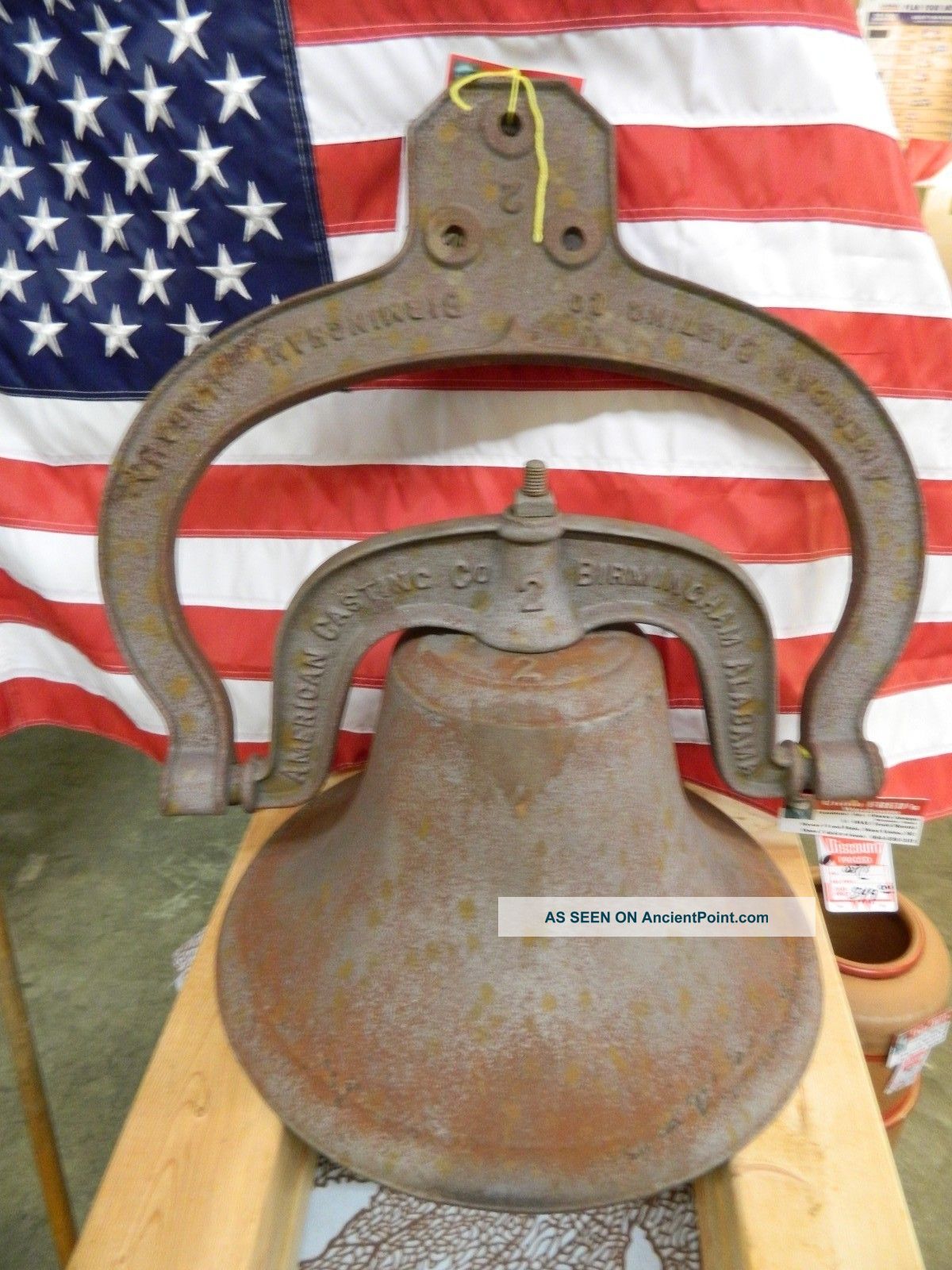 Antique Bell 1800’s 100 + Cast Iron Usa Alabama Nr Primitives photo