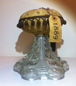 Antique Base Primitive Make - Do Pin Cushion 1880 - 1900 Lamp Base photo