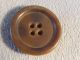 Antique Chunky Cream Brown Swirl Bakelite Coat Button 4 Hole Sew On Sturdy 1 1/8 Buttons photo 2