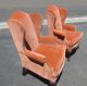 Pair Vintage French Provincial Orange Velvet Wing Back Accent Chairs Midcentury Post-1950 photo 4
