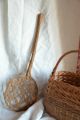 Antique French Hand Woven Carpet Beater Primitives photo 2
