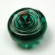 Antique Charmstring Glass Button Green Candy Mold W/ Swirl Back Buttons photo 2