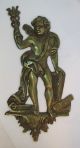 Antique 1700s Medical Doctors Brass Advertising Door Plaque High Relief Rare Metalware photo 9