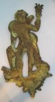 Antique 1700s Medical Doctors Brass Advertising Door Plaque High Relief Rare Metalware photo 7