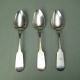 Set 3 Vtg Silver Plated Fiddleback Tablespoons Serving Rogers Smith Shabby Mono Flatware & Silverware photo 1