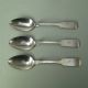 Set 3 Vtg Silver Plated Fiddleback Tablespoons Serving Rogers Smith Shabby Mono Flatware & Silverware photo 2