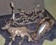 Rare Antique Vintage Silverplate Deer Carriage Sauce Dish 20in Long Sauce Boats photo 4