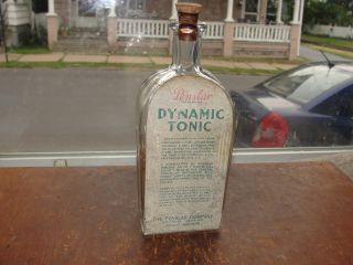 Early 1900s Penslair Detroit Mi Dynamic Tonic Medicine Bottle Embossed Labeled photo