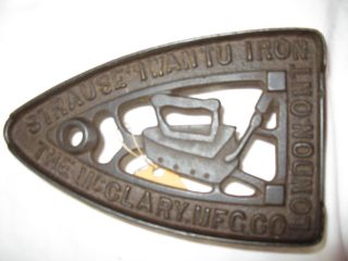 Antique Clothes Iron Trivet: London Ont.  Strause Iwantu Iron The Mcclary Mfg Co photo