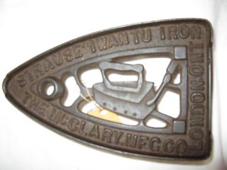 Antique Clothes Iron Trivet: London Ont.  Strause Iwantu Iron The Mcclary Mfg Co photo