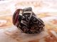 Antique Islamic Ring Tribal Middle Eastern Red Agate Carnelian Aqeeq Jewelry Islamic photo 1