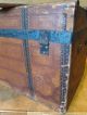 1800 ' S Antique Wooden Doll Child ' S Trunk Chest Square Design Removable Tray 1800-1899 photo 6