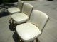 Three Danish Mid Century Barstools Decorative Nails Swivel Chairs Pair Post-1950 photo 3