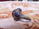 Antique Islamic Women Ring Ethnic Middle Eastern Jewelry Lapis Lazuli Stone Islamic photo 3