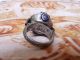 Antique Islamic Women Ring Ethnic Middle Eastern Jewelry Lapis Lazuli Stone Islamic photo 5