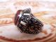 Antique Islamic Ethnic Middle Eastern Red Agate Men Ring Aqeeq Jewelry Cincin Islamic photo 1