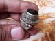 Antique Islamic Ethnic Middle Eastern Black Agate Men Ring Aqeeq Jewelry Cincin Islamic photo 3