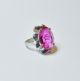 Fine Old Sterling 925 Mexico Prong Set Ruby Crystal/stone/glass Ring Sz 7 3/4 Other photo 3
