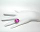 Fine Old Sterling 925 Mexico Prong Set Ruby Crystal/stone/glass Ring Sz 7 3/4 Other photo 5