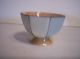 Antique Art Deco Luster Creamer Sugar Bowl Angular Blue Yellow Stripe Noritake Art Deco photo 3