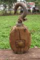 Antique Ships Salvage Block And Tackle/pulley Square Nails Huge Primitives photo 1