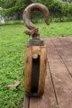 Antique Ships Salvage Block And Tackle/pulley Square Nails Huge Primitives photo 2