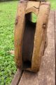 Antique Ships Salvage Block And Tackle/pulley Square Nails Huge Primitives photo 6