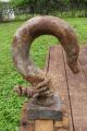 Antique Ships Salvage Block And Tackle/pulley Square Nails Huge Primitives photo 8