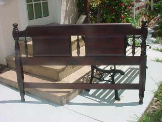 Ethan Allen Antiqued Pine Queen Size Panel/spindle Headboard Old Tavern Finish photo