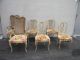 French Painted Parquet Dining Table With 6 Chairs & 2 Leaves By Karges 3620 Post-1950 photo 5