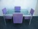 Mid - Century Modern Glass - Top Dining Table With 4 Chairs By Selig 3285 Post-1950 photo 1