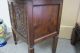 Antique Sewing Cabinet Or End Table Dark Oak Wood Belgium Great Cond 1920 Or 30s 1900-1950 photo 5