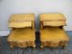 Pair Of French Serpentine Cherry Nightstands / End Tables By White 2679 Post-1950 photo 3