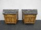 Pair Of Mid - Century Marble - Top Nightstands / End Tables / Side Tables 3051 Post-1950 photo 2