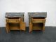 Pair Of Mid - Century Marble - Top Nightstands / End Tables / Side Tables 3051 Post-1950 photo 5
