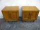 Pair Of Mid Century Walnut Nightstands / Side Tables 1816 Post-1950 photo 3