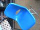 (2) Vintage Krueger Turquoise Blue Fiberglass & Chrome Side Stacking Chair 1900-1950 photo 1