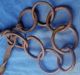 Antique 18th Century French Wrought Iron Hearth Cauldron Chain Primitives photo 6
