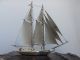 Finest Japanese Two Masted Sterling Silver 960 Model Ship By Seki Takehiko Japan Other photo 4