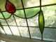 B284 Large Transom Leaded Stained Glass Window F/ England 2 Available 1900-1940 photo 3