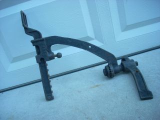 Vintage Industrial Factory Cast Steel Machine Foot Pedal Control Barn Farm Art photo