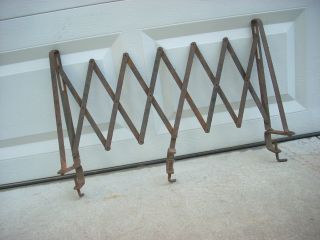 Antique Vintage 1920s Car Model A T Expandable Steel Clamp On Luggage Rack Guard photo