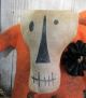 4 Primitive Halloween Orange Frank N Stein Ornies Primitives photo 2
