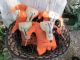 4 Primitive Halloween Orange Frank N Stein Ornies Primitives photo 5