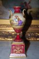 Royal Vienna Neoclassical Burgundy Vase Urn Hand Painted By K.  Woh Urns photo 2